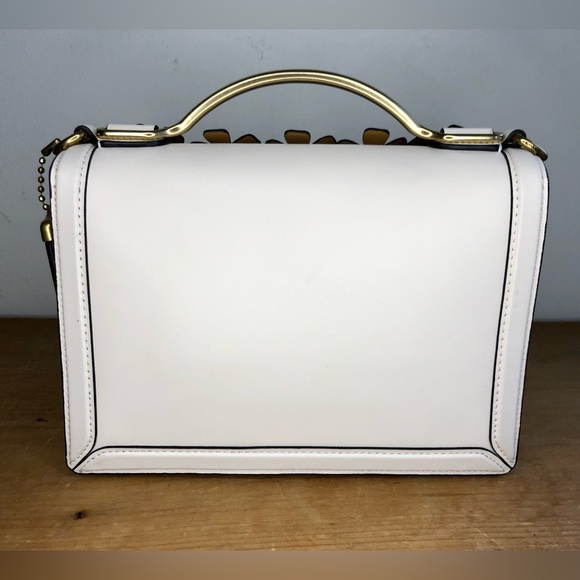 S⭕️LD‼️Coach 1941 Riley Top Handle 22 With Floral Applique Chalk - Picture 3 of 11